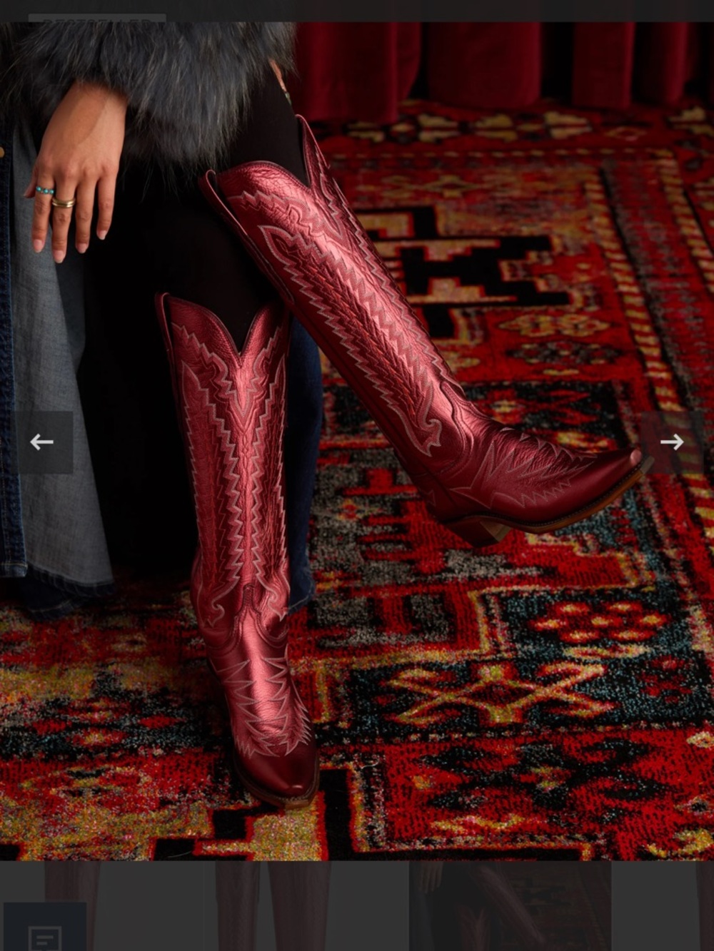 Lucchese Wine Priscilla Leather Boots